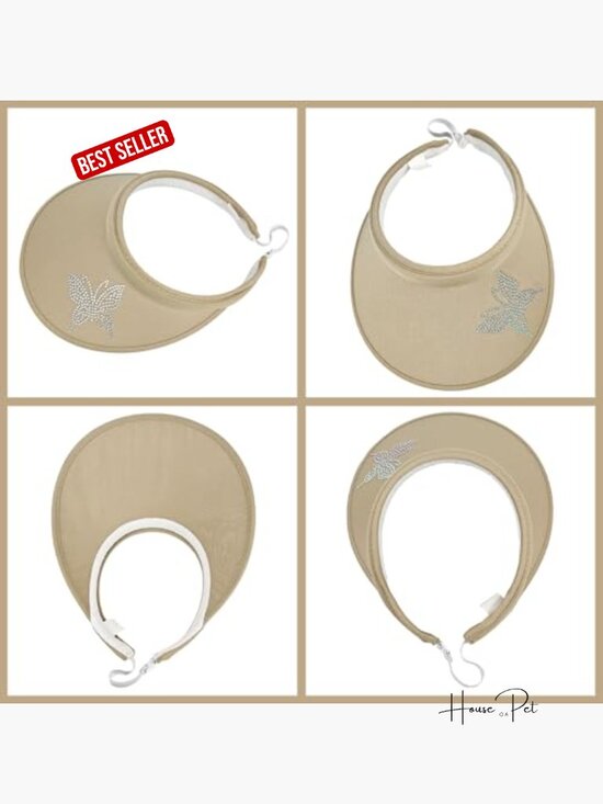 2 Pack Wide Brim Sun Visors Clip on Adjustable UV Protection Hats main image 5